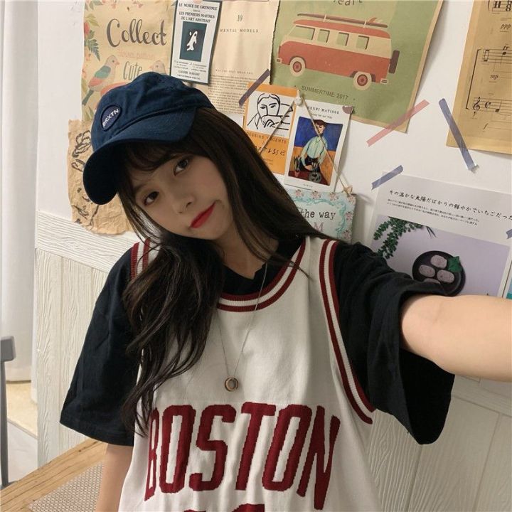 Summer%20New%20Korean%20Style%20Casual%20Basketball%20Jersey%20Vest%20Dress%20Letter%20Loose%20Exercise%20Jersey%20Mid-Length%20SleevelessTT-shirt%20Women's%20-%20Image%209