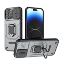 For iPhone 15 Pro Max Case with Slide Camera Cover Built in 360° Rotate Ring Stand Kickstand Full-Body Rugged Shockproof Protective Phone Cover. 
