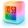 LED Digital Luminous Smart Table Electronic Colour Changing Alarm Clock Home With Temperature & Calendar Snooze Function. 
