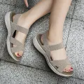 【ZOSR】 Women Hiking Sandals, Comfortable Casual Sandals with Resilient Webbing for Athletic Beach Outdoor Walking Big Size. 