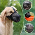 Soft Dog Mesh Covered Muzzles Prevent Biting Chewing and Licking Adjustable Straps No Biting Barking Chewing Licking. 