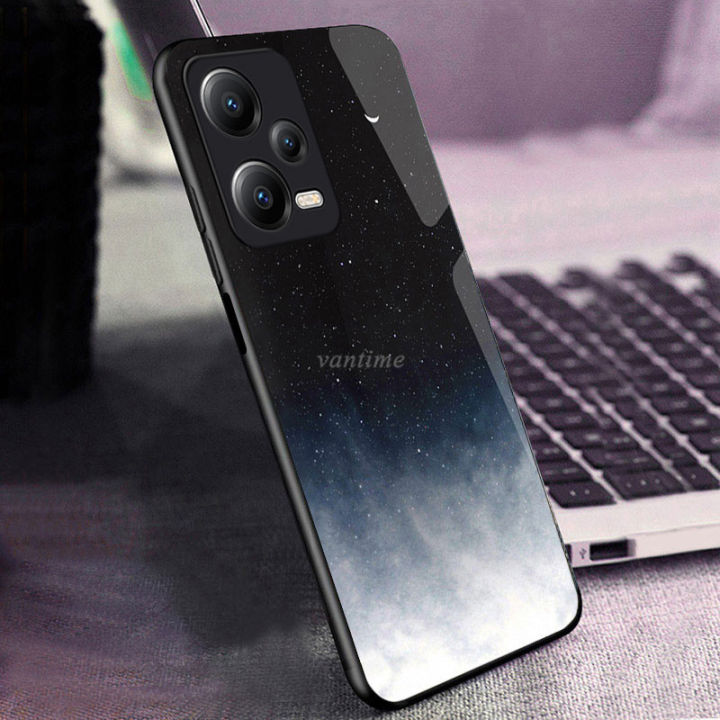 Vantime%20for%20Xiaomi%20Redmi%20Note%2012%20Pro+%20/%20Note%2012%20Pro%20Plus%205G%20Case%20Starry%20Sky%20Phone%20Back%20Hard%20Glass%20Cover%20-%20Image%203