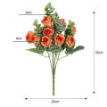 Faux Eucalyptus Artificial Flower Bouquet Lifelike Home Decor 10-Head Silk Rose Arrangement Silk Texture Peony Bouquet  Peony Decor for Wedding Decor Home Decoration Party Enrichment Vase Filling Gift. 