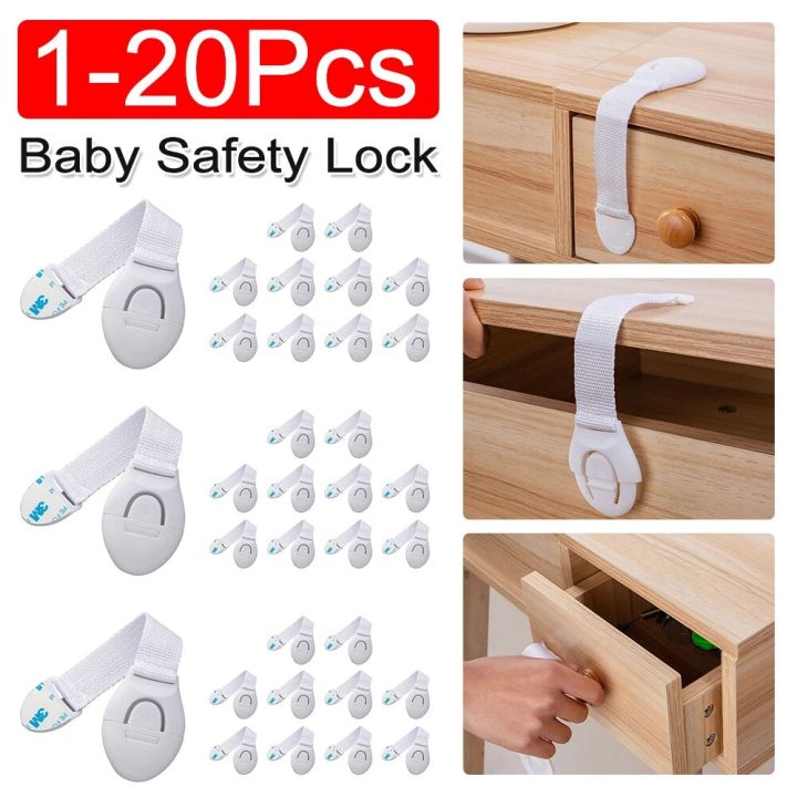 1-20 s Baby Safety Lock No Drilling Child Safety Strap Locks Adhesive Kids Safety Lock for Cupboards Door Window RefrigeratorBasketball