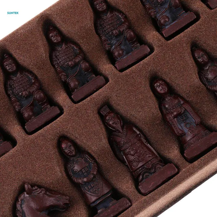 Chinese%20Chess%20Game%20w/%20Folding%20Chessboard+Terracotta%20Army%20Chess%20Pieces%20Set%20S%20-%20Image%209