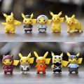 10pcs/6pcs Pokemon Pikachu Action Figure Pet Collection Pocket Monster Anime Model Toys Doll Kids Christmas Gift Children Gifts. 