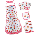 Boy Suit Children's Apron Kitchen Kids Toddler Cooking Girl Chef Kits White Hat Aprons. 
