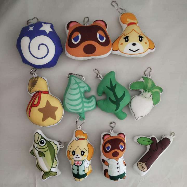 Nook Key Chain Switch Animal Crossing Tom Nook Raymond Judy Keychain Plush Backpack ...