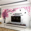 Tree Acrylic mirror wall stickers For living room  3d Wall sticker. 