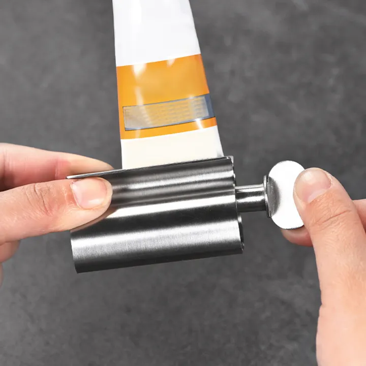 Toothpaste Squeezer Metal Toothpaste Wringer Seat Holder Stand Rolling ...