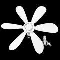 5V USB Powered Mini Ceiling Fan Silent 6 Leaves for Personal Use. 