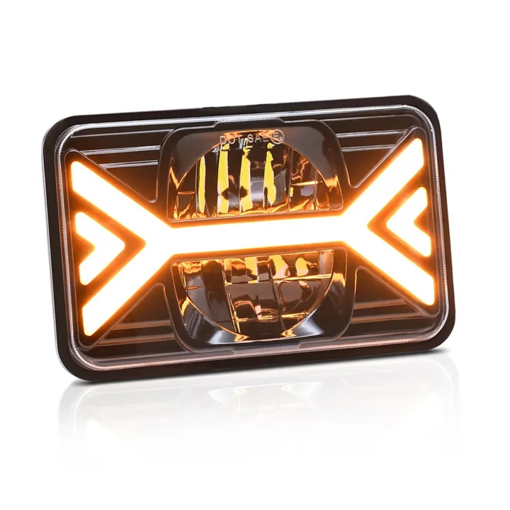 5inch%20Car%20LED%20Headlights%204x6%20inch%20Headlamp%20with%20White%20High/Low%20Beam%20DRL%20Amber%20Turn%20Signal%20-%201pcs%20-%20Image%202
