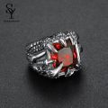 Sunny Men Vintage Dragon Claw Shape Cubic Zirconia Inlaid Ring Party Prop Jewelry. 