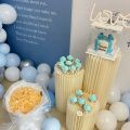 Folding Paper Roman Column Ornaments Party Wedding DIY Decoration Dessert Cake Table Stand Columns Decoration Display Stand. 