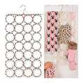 28-hole Ring Rope Slots Holder Hook Scarf Wraps Shawl Storage Hanger Organizer. 