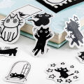 45PCS Black Cat Theme Stickers Decoration Kawaii Cute Cats Stickers Self-adhesive Scrapbooking Stickers For Laptop Planners. 