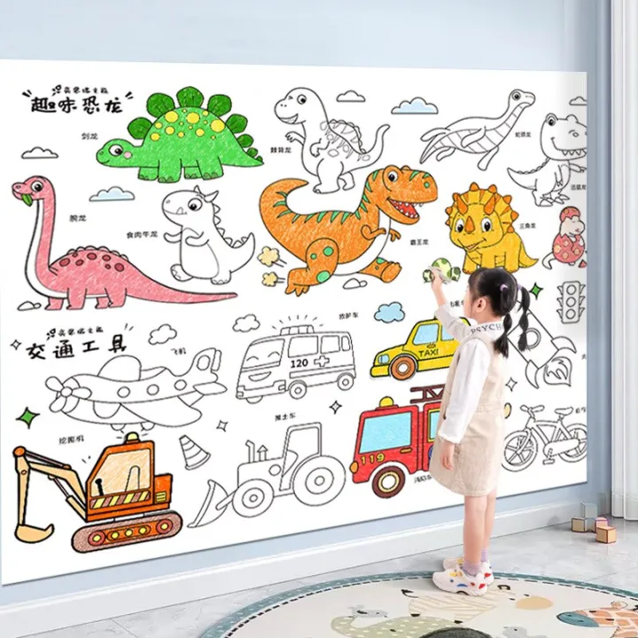 Believesinkinte%20Children%20Coloring%20Drawing%20Roll%20Paper%20Graffiti%20Scroll%20DIY%20Handmade%20Paper-cut%20Wall%20Stickers%20Paper%20Early%20Educational%20Painting%20Toys%20-%20Image%204