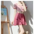 Swimsuit Women's Summer Split Skirt Conservative Hot Spring plus Size Covering Belly Thin2023New Student Swimwear Fairy Style. 