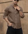 Men's Solid Linen Cotton Shirt | Casual | Plain | Full Sleeve | Summer-Regular Fit| Men Stylish Shirt | Everyday Formal Wear (FROM INDIA). 