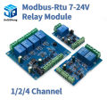 Modbus-Rtu 1/2 Channel 7-24v Relay Module Switch Modbus Rtu 4 Channel Relay Output 12v Switch Input 485 Communication Ttl Pin He. 
