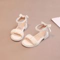 Girls Sandals2023New Children's Soft Bottom Sandals Little Girl Shoes Medium and Big Children Student Princess High-Cut Sandals. 