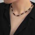 Men Necklace Beaded Elegant Polymer Clay Wooden Beads Splicing Casual Bohemia Clavicle Necklace Fashion Jewelry. 