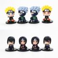 Japan Anime 8 style Uzumaki Naruto Kakashi Uchiha Sasuke Itachi mini Figure Nendoroid desk/Car Decoration PVC Model boy gift Action Figures. 