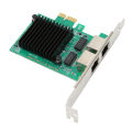1000M PCI Express Ethernet Adapter, Dual RJ45 Port Remote Wake Up 1000M Gigabit Ethernet Network Card for PC. 