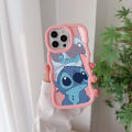 Stitch Love Big Eye Cute Phone Case For Xiaomi Redmi Note 8 9S 10 10S 11 12 13 Pro Plus 4G 5G Candy Color Soft TPU Back Cover. 