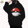 Pocket monster - Picachu hoodie Baokemeng series printed hoodie long-sleeved men's sweatshirt top children's coat. 