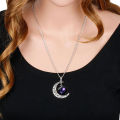 Chain Necklace 12 Constellation Moon Pendant Women Necklace. 