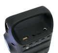Wireless Portable Mini Speaker KTS-1185 with Bluetooth, Mic Input, FM Radio, Flashlight, TF Memory Card Reader and USB Pen Drive. 
