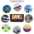MPPT Solar Charge Controller 12V 24V 10A -100A Solar Controller Solar Panel Battery Regulator Dual USB 5V LCD Display. 