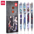 Deli Pen 4pcs Kawaii Naruto Gel Pens For School Supplies Japanese Stationery Cute Anime Kids Novelty Items Needle Point Pen. 