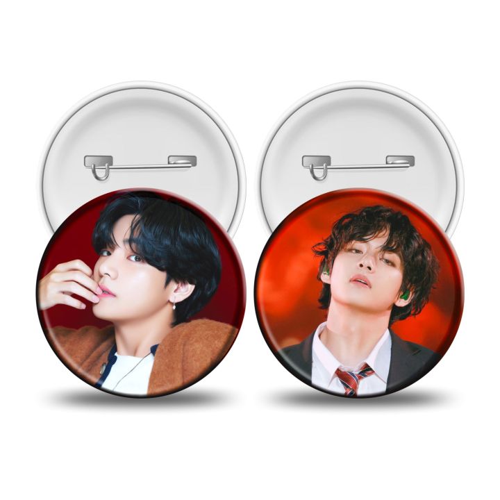 BTS%20V%20Kim%20Tae-hyung%20Taehyung%20Pin%20Badges%20K-Pop%20-%20Image%203