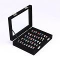 Velvet Portable Jewelry Organizer Display Earring Ring Storage Tray Box Case. 