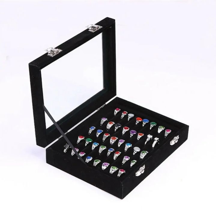 Velvet%20Portable%20Jewelry%20Organizer%20Display%20Earring%20Ring%20Storage%20Tray%20Box%20Case%20-%20Image%202