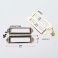 12Pcs Antique Brass Golden Metal Label Pull Frame Handle File Name Card Holder For Furniture Cabinet Drawer Box Case Bin 17*60mm. 
