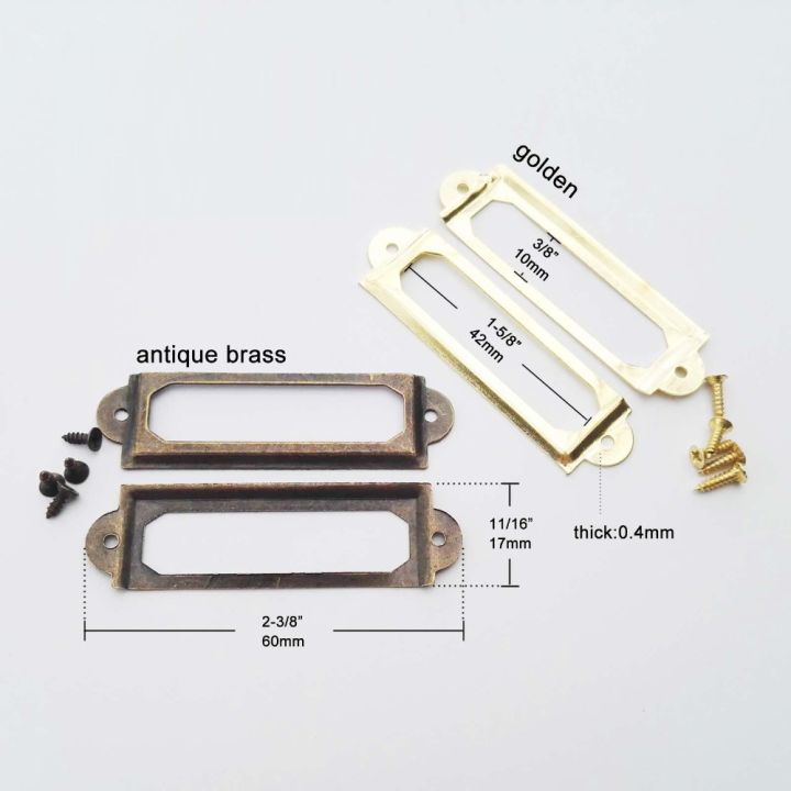 12Pcs%20Antique%20Brass%20Golden%20Metal%20Label%20Pull%20Frame%20Handle%20File%20Name%20Card%20Holder%20For%20Furniture%20Cabinet%20Drawer%20Box%20Case%20Bin%2017*60mm%20-%20Image%202