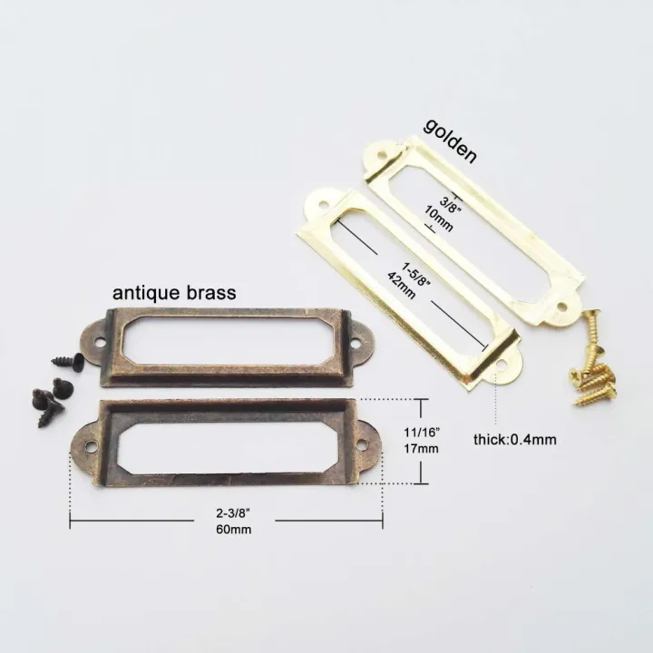 12Pcs%20Antique%20Brass%20Golden%20Metal%20Label%20Pull%20Frame%20Handle%20File%20Name%20Card%20Holder%20For%20Furniture%20Cabinet%20Drawer%20Box%20Case%20Bin%2017*60mm%20-%20Image%202