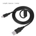 1.0 meter USB 2.0 Printer Cable 2M/6.5ft Suitable for cameras single lens camera- Black Photo Video Data sync Image transfer. 
