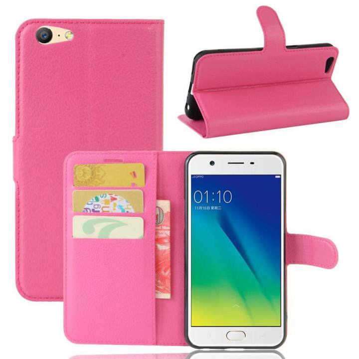 Produktbild von BAILI Lederhülle Für Oppo A57 4G Hülle, Flip Case Schutzhülle