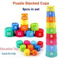 Stacking Pile Up Tower Count Cups Baby Toy Numbers Letters Educational Colorful Stacking Cups Plastic Toy. 