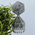 Black silver jimikki earing Indian Jewelry Traditional earings Chandbali Jhumka Jhumki Dangle Earrings for Women, Perfect Gifts for Her. 