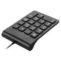 Mini USB Wired Numeric Keypad Numpad 18 Keys Digital Keyboard for Accounting Teller Laptop Windows Android Notebook Tablets PC (Black). 