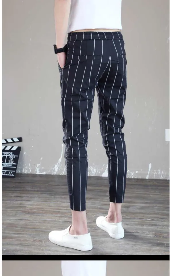 Social Smart Guy Casual Pants Men's Korean-Style Slim Fit Cropped