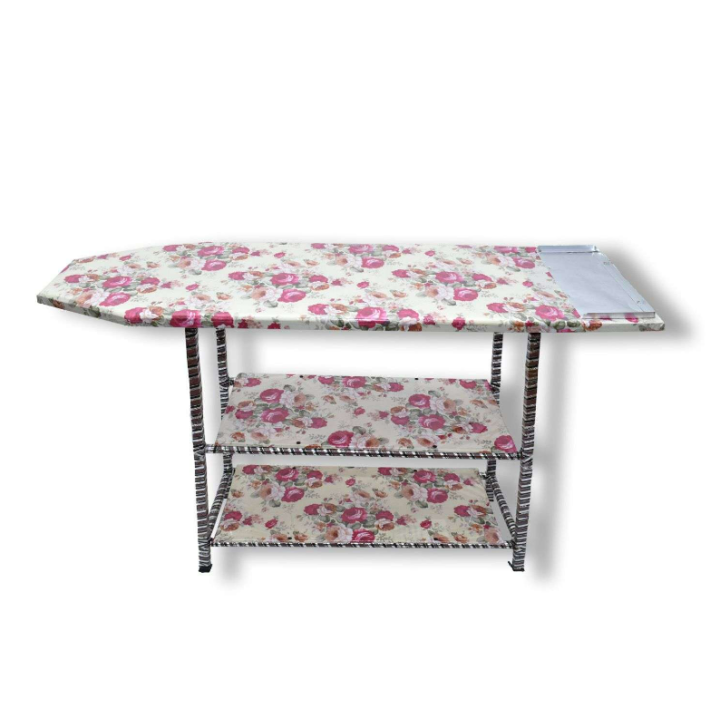 Iron Table with 2 Shelves - Multi-Color, Made in Sri Lanka - Durable ...