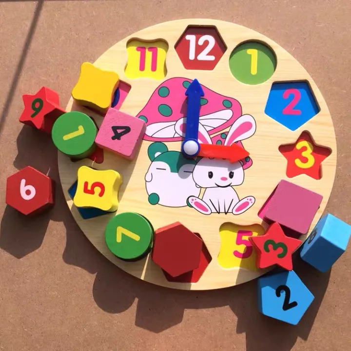 Wooden%20Shape%20Sorting%20Clock%20Learning%20Toy%20In%20Kids%20-%20Image%203