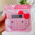 8 Digits Sanrio Hello Kitty Mini Calculator Anime Portable Calculator Office Accounting Tool School Students Stationery Gifts. 