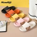 Cartoon Bear Women Slippers Summer Slides Beach Shoes Eva Indoor Women Flip Flops Men's Thick Soled Non-Slip Home Couple Sandals. 